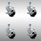 Service Caster 3 Inch SS Hard Rubber Wheel Swivel 12mm Threaded Stem Caster Set Brake SCC SCC-SSTS20S314-HRS-TLB-M1215-4 - alternate 1